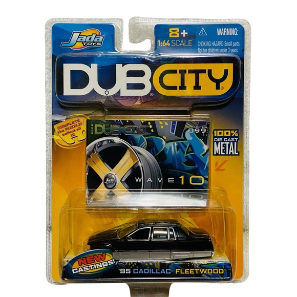 Jada Dub City 1995 Cadillac Fleetwood 1:64 W10 99 Black - Picture 9 of 9